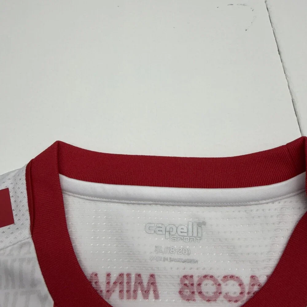 SoCal Reds FC Jersey Youth XL White Red Soccer Capelli Sport Number 6 Boys